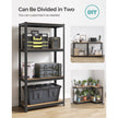 4-Tier Shelving Unit – Steel – Black – Heavy-Duty, 520 kg Capacity