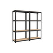 4-Tier Heavy-Duty Shelving Unit – Steel – Blue – 520 kg Capacity – Boltless Design (2 Pack)