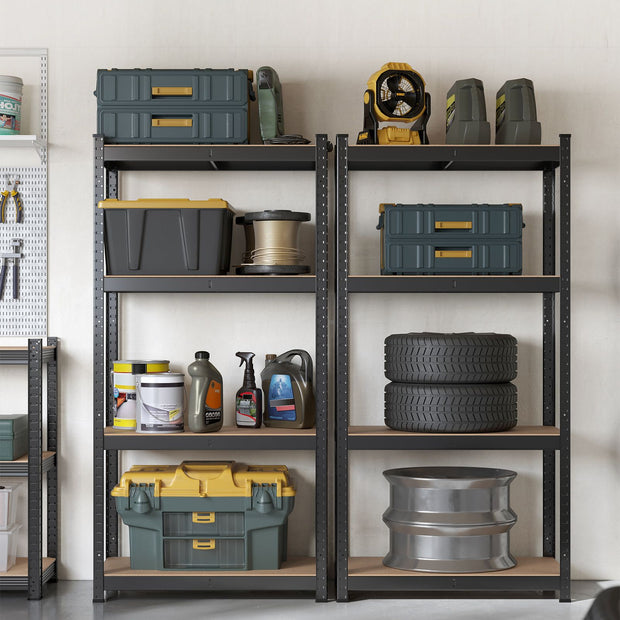 4-Tier Heavy-Duty Shelving Unit – Steel – Blue – 520 kg Capacity – Boltless Design (2 Pack)