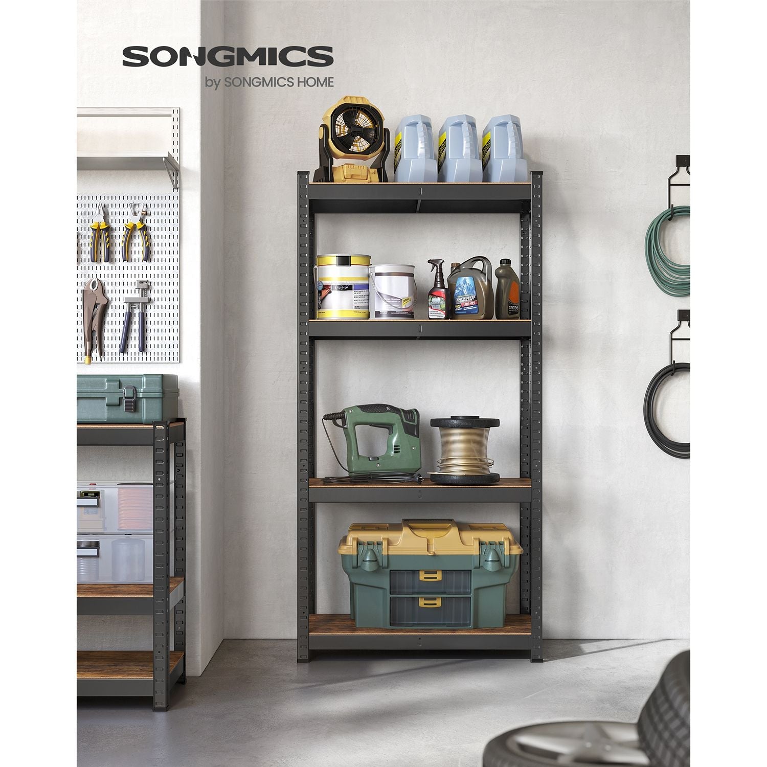 Heavy-Duty Shelving Unit – Steel – Blue – 520 kg Capacity