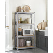 4-Tier Shelving Unit – Boltless Steel – Silver – 520 kg Capacity