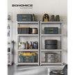 4-Tier Shelving Unit – Boltless Steel – Silver – 520 kg Capacity