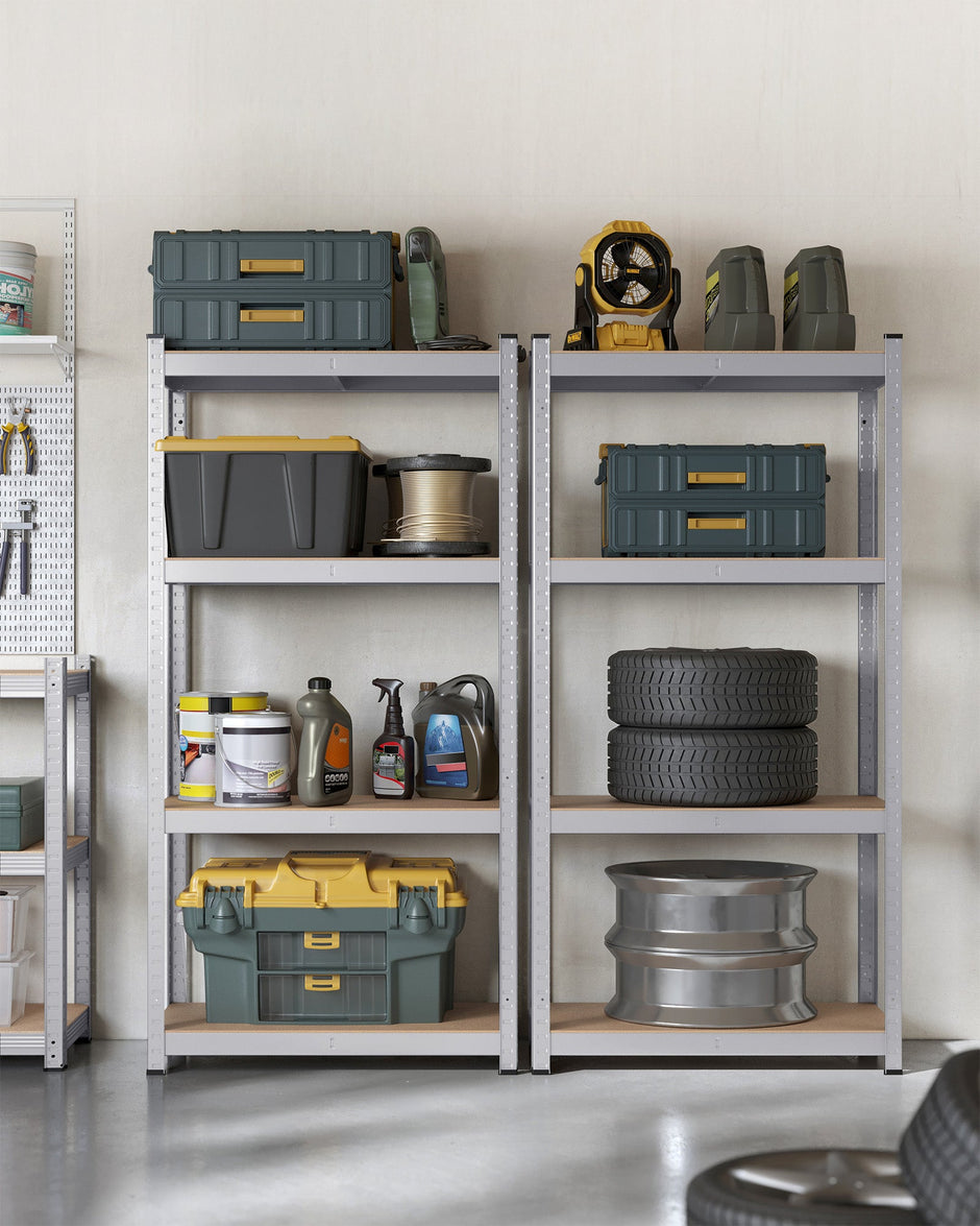 Set of 2 Heavy-Duty Steel Shelving Units – Steel – Blue – Boltless Design, 520 kg Capacity