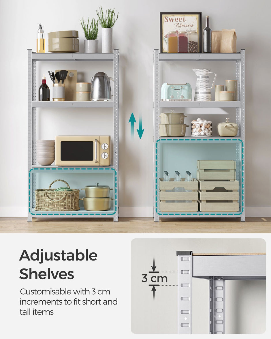 Set of 2 Heavy-Duty Steel Shelving Units – Steel – Blue – Boltless Design, 520 kg Capacity