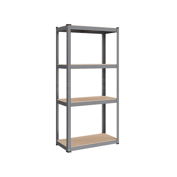 4-Tier Heavy-Duty Shelving Unit – Steel – Slate Grey – Boltless Design, Max Load 520 kg