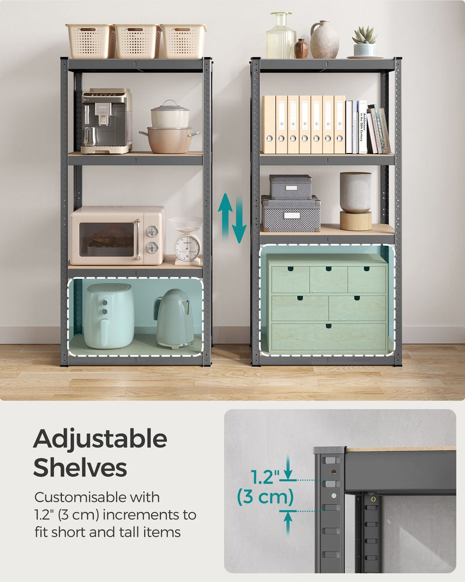 4-Tier Shelving Unit – Steel – Blue – Heavy-Duty, 520 kg Capacity