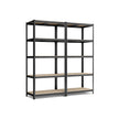 Set of 2 Heavy Duty Shelving Units – Steel – Silver – 5-Tier Adjustable Storage Racks with Max. Load 875 kg