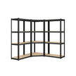 4-Tier Corner Shelf – Heavy Duty Metal – Black – 1500 kg Load Capacity
