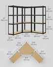 4-Tier Corner Shelf – Heavy Duty Metal – Black – 1500 kg Load Capacity
