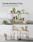 4-Tier Corner Shelf – Metal – Silver and Natural Beige – Heavy Duty Design for Garage and Storage Rooms