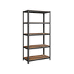5-Tier Shelving Unit – Reinforced Steel – Black and Rustic Brown – Adjustable Shelves, Max. Load 875 kg
