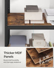 5-Tier Shelving Unit – Reinforced Steel – Black and Rustic Brown – Adjustable Shelves, Max. Load 875 kg
