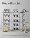 5-Tier Corner Shelf – Metal – Silver and Natural Beige – Heavy Duty Storage Solution