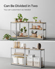 5-Tier Corner Shelf – Metal – Silver and Natural Beige – Heavy Duty Storage Solution