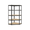 5-Tier Corner Shelf – Heavy Duty Metal – Ink Black and Natural Beige – 875 kg Load Capacity