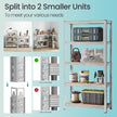 5-Tier Storage Shelving Unit – Metal – Silver – Adjustable Shelves, 650 kg Capacity