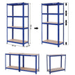 5-Tier Storage Shelf – Reinforced Steel – Silver – Adjustable Shelves, 520 kg Capacity
