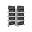 Heavy Duty Metal Storage Shelf – Steel – Silver – Adjustable Shelves, Supports up to 875 kg