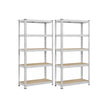 Heavy Duty Metal Storage Shelf – Steel – Silver – Adjustable Shelves, Supports up to 875 kg