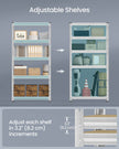 Heavy Duty Metal Storage Shelf – Steel – Silver – Adjustable Shelves, Supports up to 875 kg