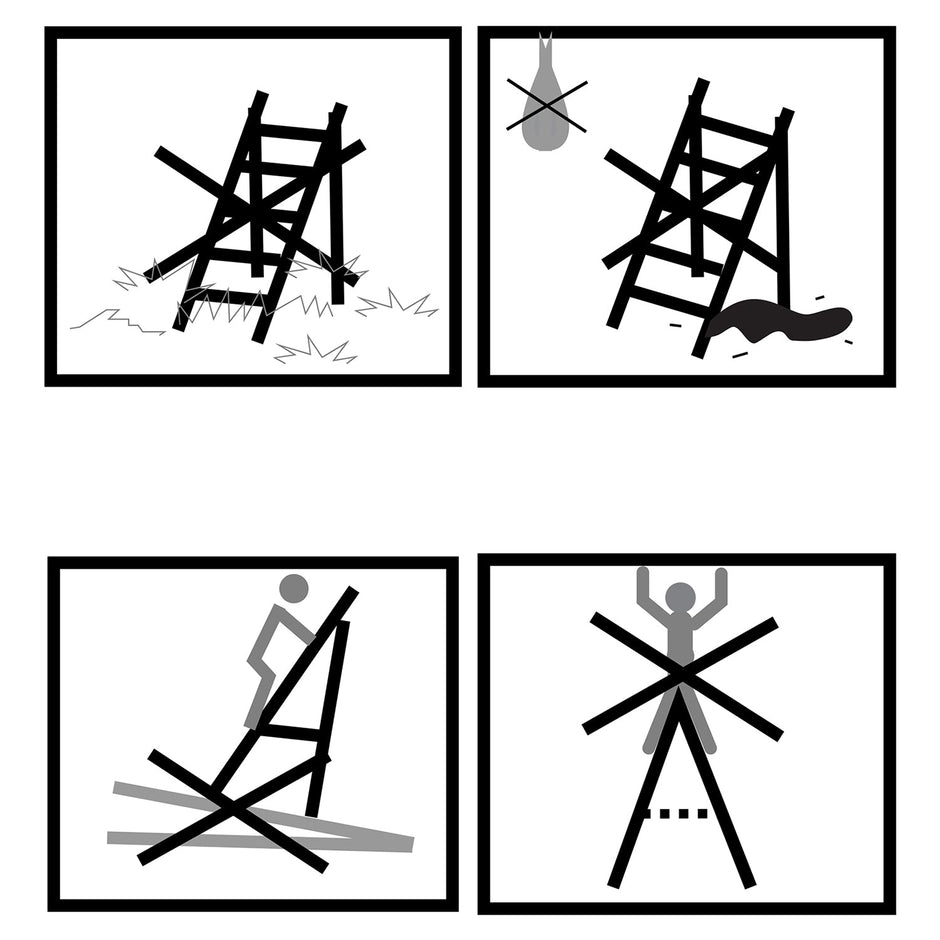 Folding Ladder – Aluminium – Black – 3 Steps with Wide Anti-Slip 12 cm Steps and Tool Tray