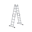 Multi-Purpose Folding Ladder – Aluminum – Silver – 16 Steps, 430 cm Long, Supports up to 150 kg