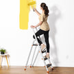Folding Ladder – Aluminium – Black – 4-Step Design with Tool Tray and Anti-Slip Feet