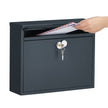 Wall-Mounted Mailbox – Metal – Black – Secure Locking System