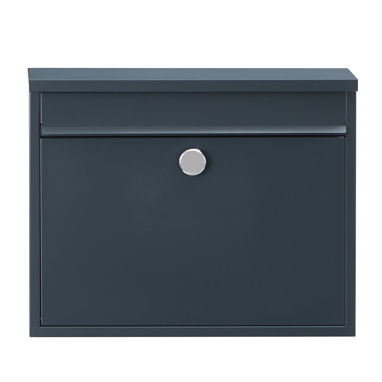 Wall-Mounted Mailbox – Metal – Black – Secure Locking System
