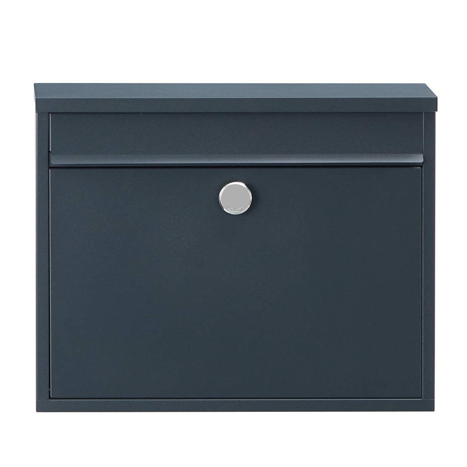 Wall-Mounted Mailbox – Metal – Black – Secure Locking System