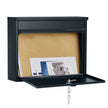Wall-Mounted Mailbox – Metal – Black – Secure Locking System