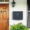 Wall-Mounted Mailbox – Metal – Black – Secure Locking System