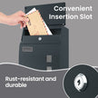 Mailbox – Metal – Anthracite Grey – Wall-Mounted, Lockable with Viewing Windows and Nameplate