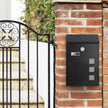 Wall-Mounted Post Letter Box – Copper Core – Black – Swivel Cap with Viewing Windows