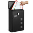 Wall-Mounted Post Letter Box – Copper Core – Black – Swivel Cap with Viewing Windows