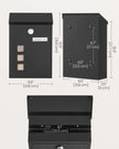 Wall-Mounted Mailbox – Copper Core – Black – Swivel Cap and Viewing Windows