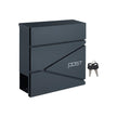 Lockable Wall-Mounted Mailbox – Steel – Anthracite Grey – Includes Newspaper Holder