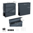 Lockable Wall-Mounted Mailbox – Steel – Anthracite Grey – Includes Newspaper Holder