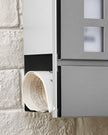 Wall-Mounted Mailbox – Stainless Steel – Black – Lockable with Newspaper Holder