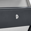 Large Wall-Mounted Locking Mailbox – Stainless Steel – Silver and Anthracite Grey – with Viewing Windows and Keys