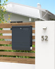 Wall-Mounted Letter Box – Metal – Anthracite Grey – Secure with Viewing Window and Newspaper Holder