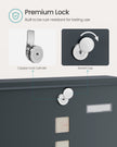 Wall Mounted Post Box – Metal – Anthracite Grey – Capped Lock with Newspaper Holder and Viewing Windows