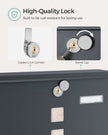 Wall-Mounted Mailbox – Metal – Anthracite Grey – Capped Lock with Copper Core and Newspaper Holder