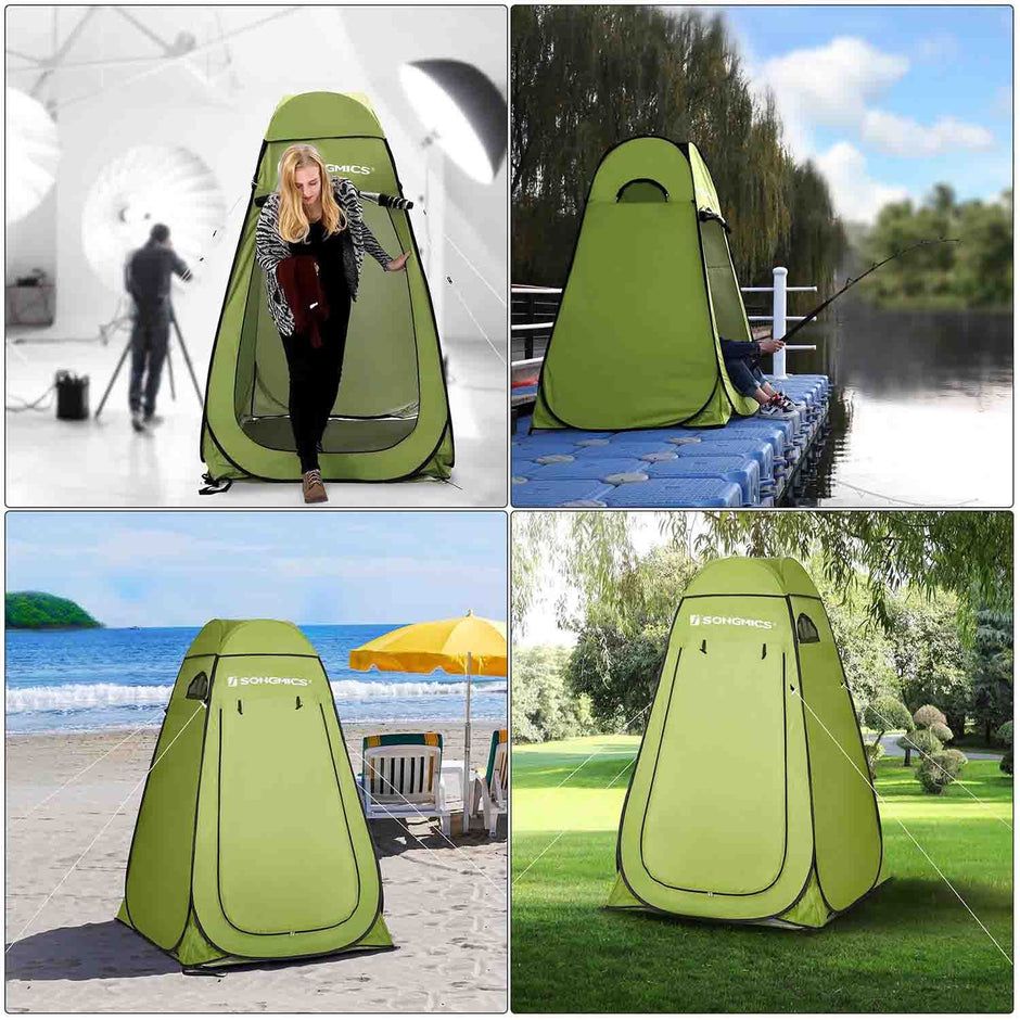 Portable Pop-Up Tent – Fabric – Blue – Dressing Room Privacy Shelter for Outdoor Use