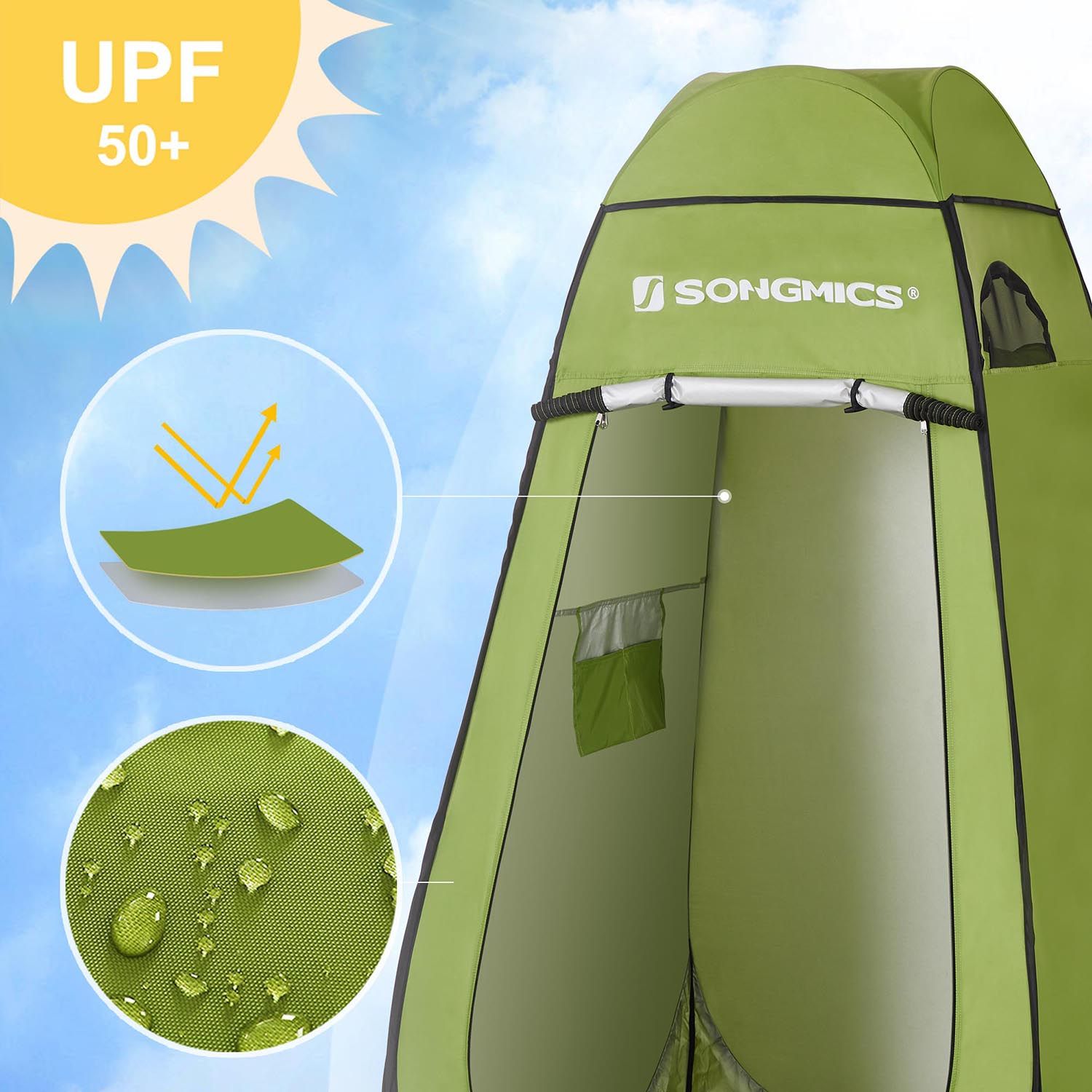 Portable Pop-Up Tent – Fabric – Blue – Dressing Room Privacy Shelter for Outdoor Use