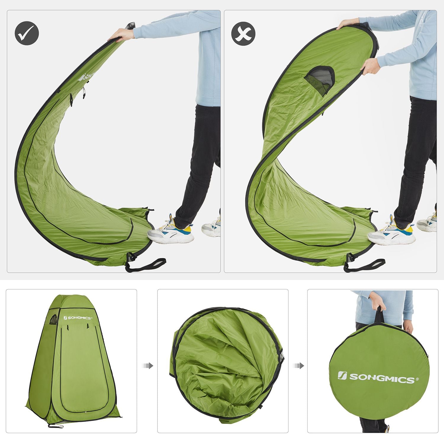 Portable Pop-Up Tent – Fabric – Blue – Dressing Room Privacy Shelter for Outdoor Use
