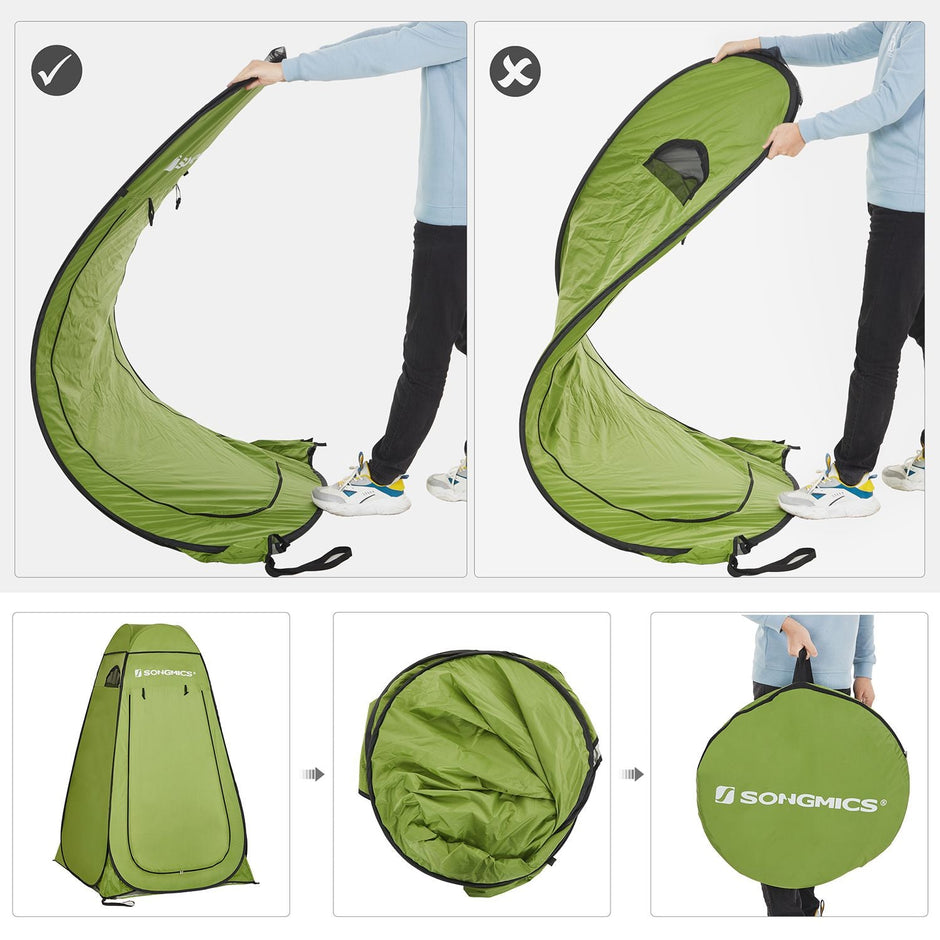 Portable Pop-Up Tent – Fabric – Blue – Dressing Room Privacy Shelter for Outdoor Use