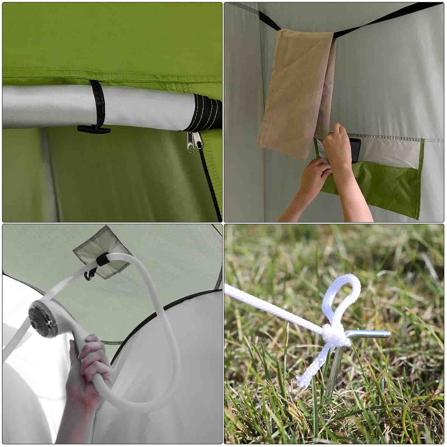 Portable Pop-Up Tent – Fabric – Blue – Dressing Room Privacy Shelter for Outdoor Use