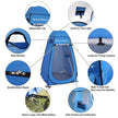 Portable Pop-Up Tent – Fabric – Blue – Dressing Room Privacy Shelter for Outdoor Use