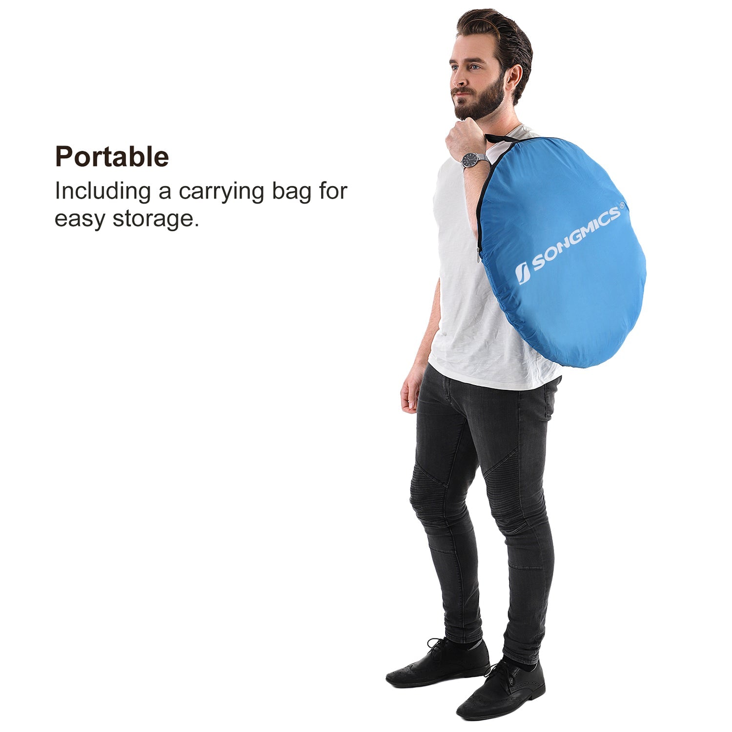Portable Pop-Up Tent – Fabric – Blue – Dressing Room Privacy Shelter for Outdoor Use